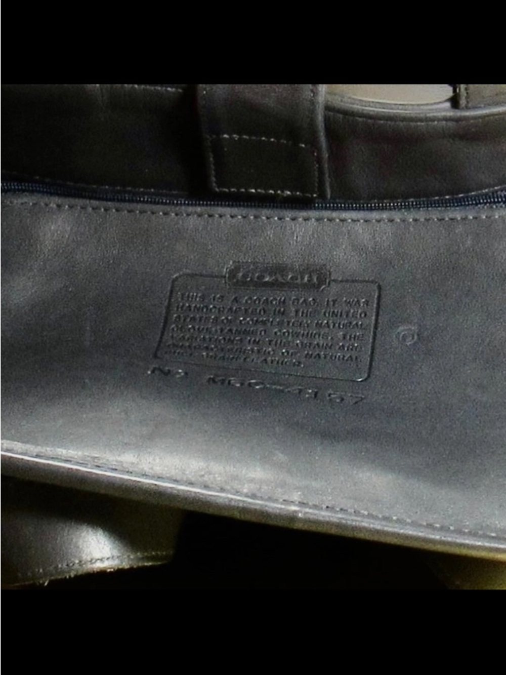 Coach Black Leather Double-Strap Shoulder Bag - Picture 13 of 16